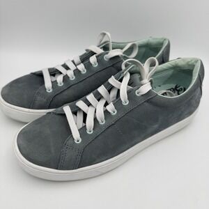 L.L.Bean‎ Women's Eco Bay Nubuck Leather Sneakers Slate Cool Sea Blue 7.5